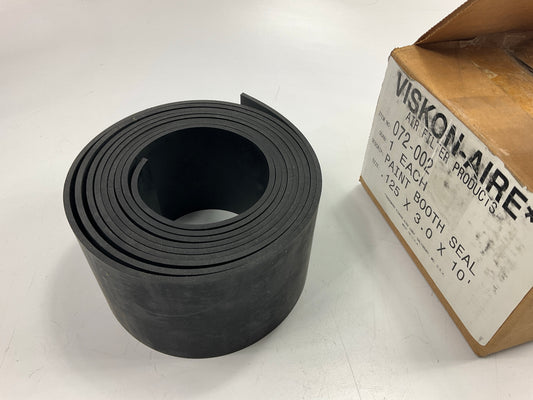 Viskon-Aire 072-002 Paint Booth Door Rubber Sweep Seal, 3'' Wide X 10' Long X 1/8