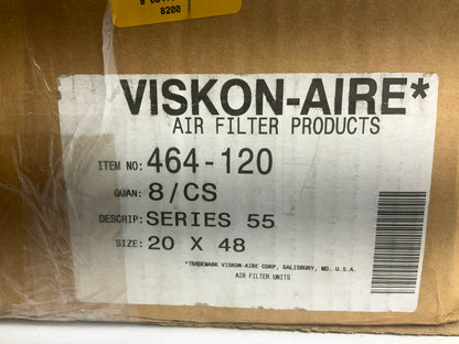 Viskonaire 464120 Series 55 20''x4''8 Sticky Tack Linked Intake Panel Filter, 8pcs