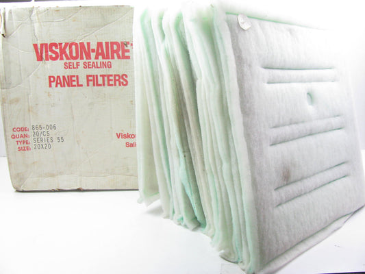 (20) Viskon-aire 865-006 Series 55 Intake Filter Panels Internal Wire 20'' X 20''
