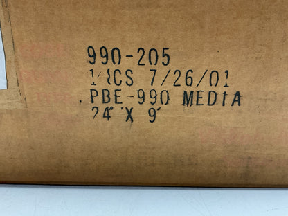 Viskon-Aire 990-205 Series 990 2-Ply Polyester Filter W/ PBT-32, 24'' X 9' Long