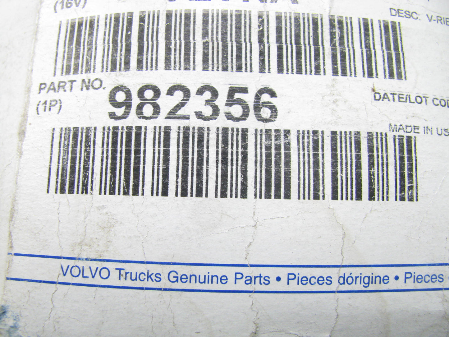 New Genuine OEM Volvo 982356 Engine Serpentine Belt K100579
