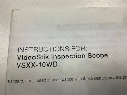 VOScope VideoStik VSXX-10WD - Video Flexible Probe Camera Inspection Scope