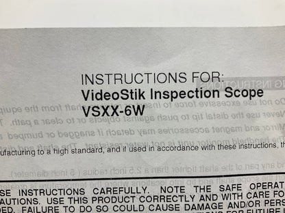 Damaged Grommet VOScope VideoStik - Video Flexible Probe Camera Inspection Scope