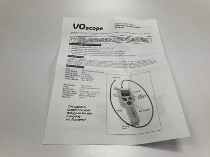 VOScope Visual Optics VideoStik - Video Flexible Probe Camera Inspection Scope