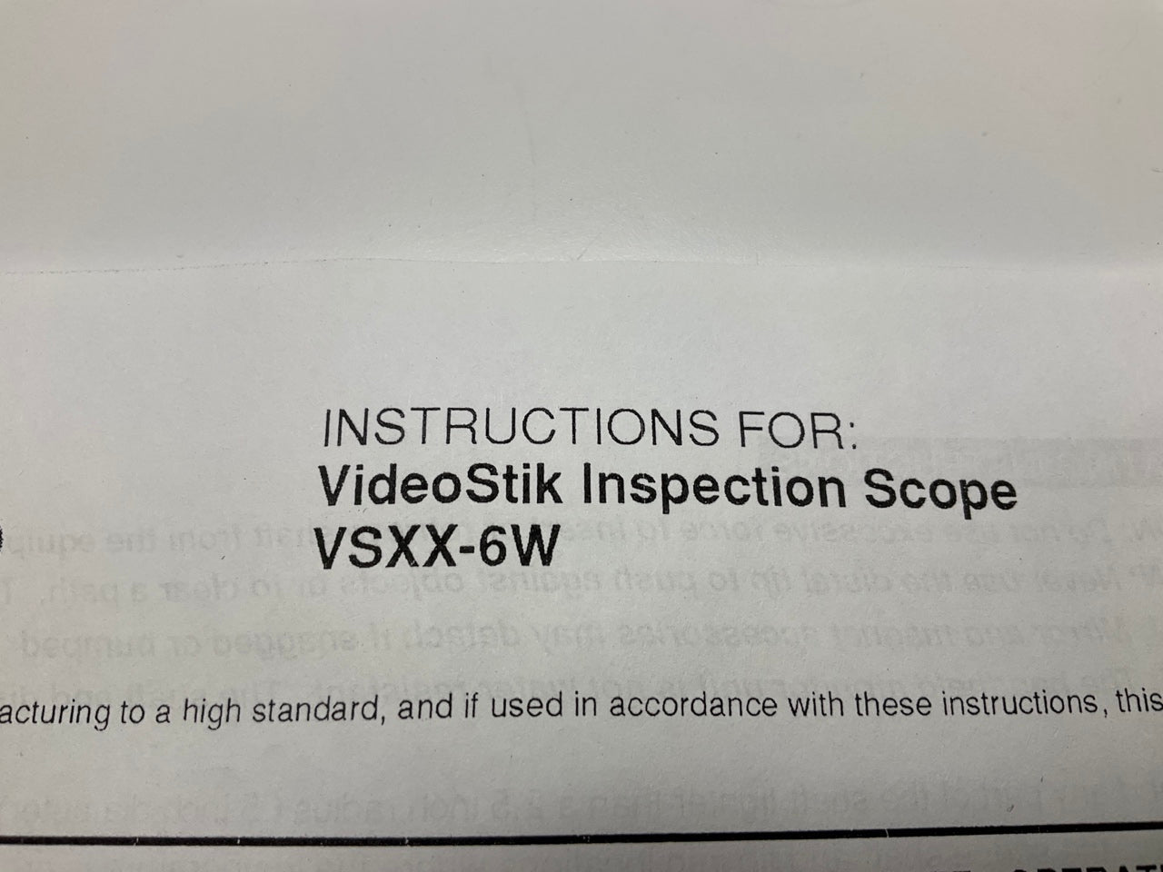 VOScope Visual Optics VideoStik - Video Flexible Probe Camera Inspection Scope