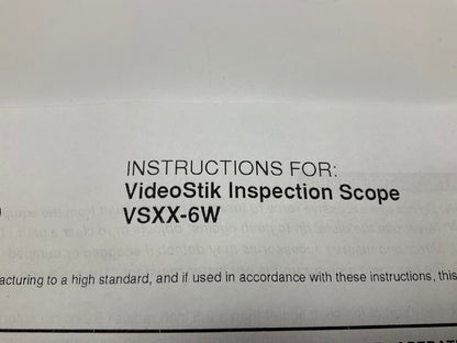 VOScope Visual Optics VideoStik - Video Flexible Probe Camera Inspection Scope