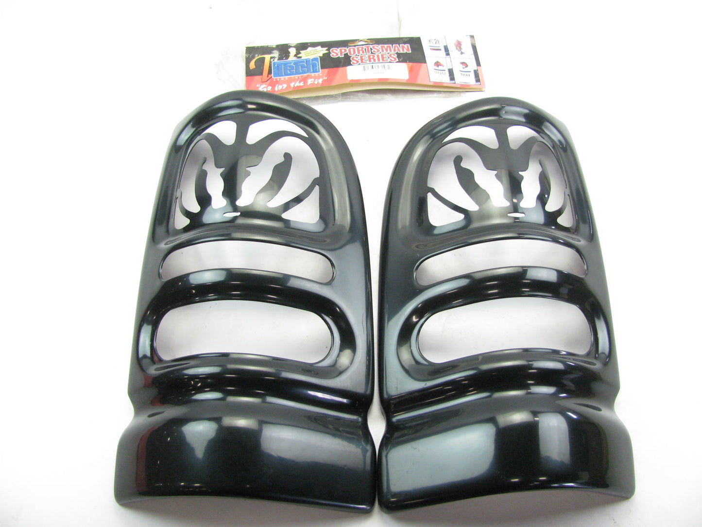 Vtech 27193 Smoked Big Horns Style Tail Light Covers - For 1994-2001 Ram 1500