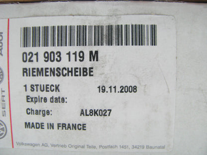 NEW - OEM VW Audi 021903119M Alternator Pulley 2009-2010 Q7 3.6L-V6