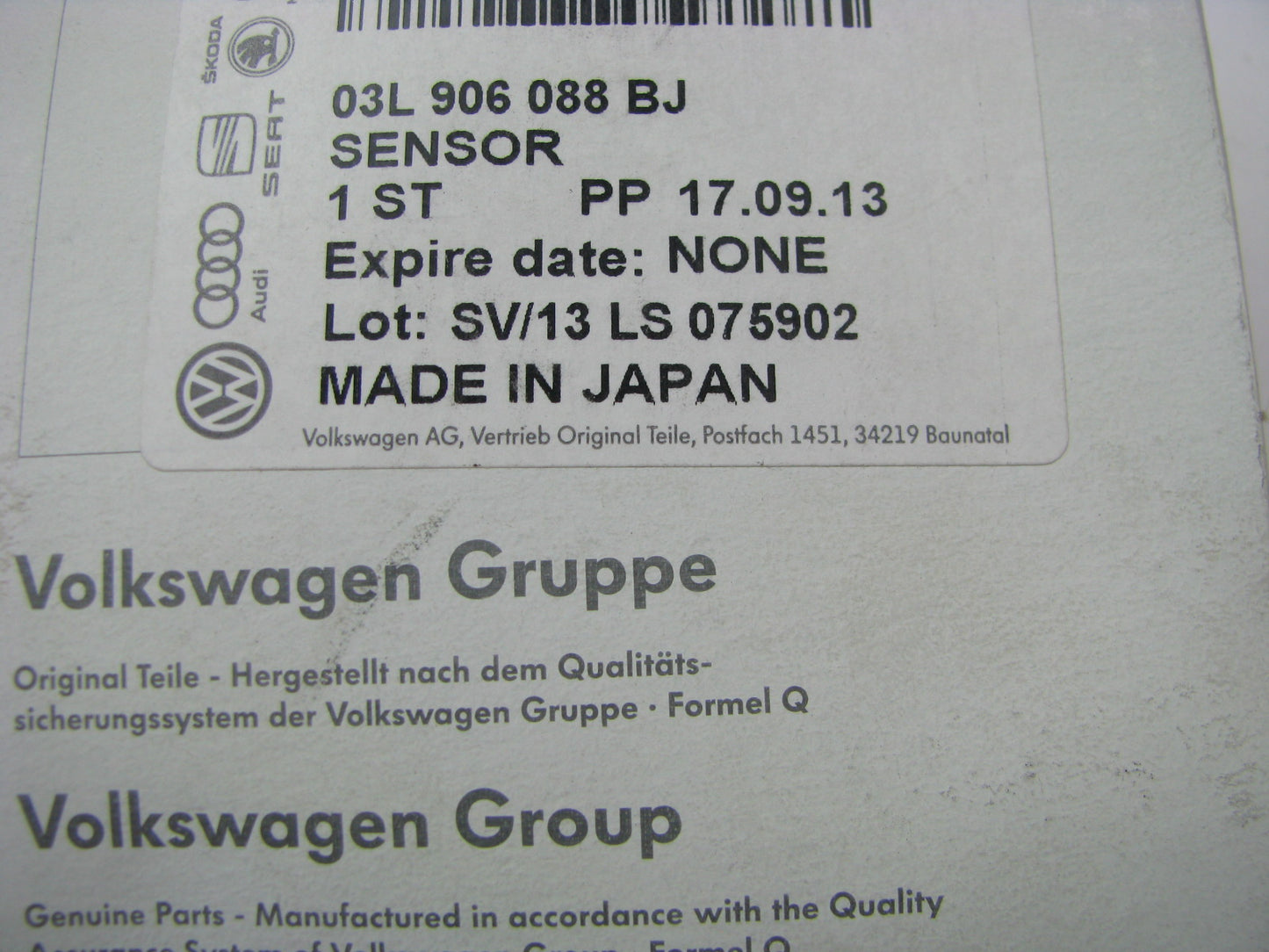 NEW - OEM VW Audi 03L906088BJ Exhaust Gas Temperature Sensor 2010-17 2.0L Diesel