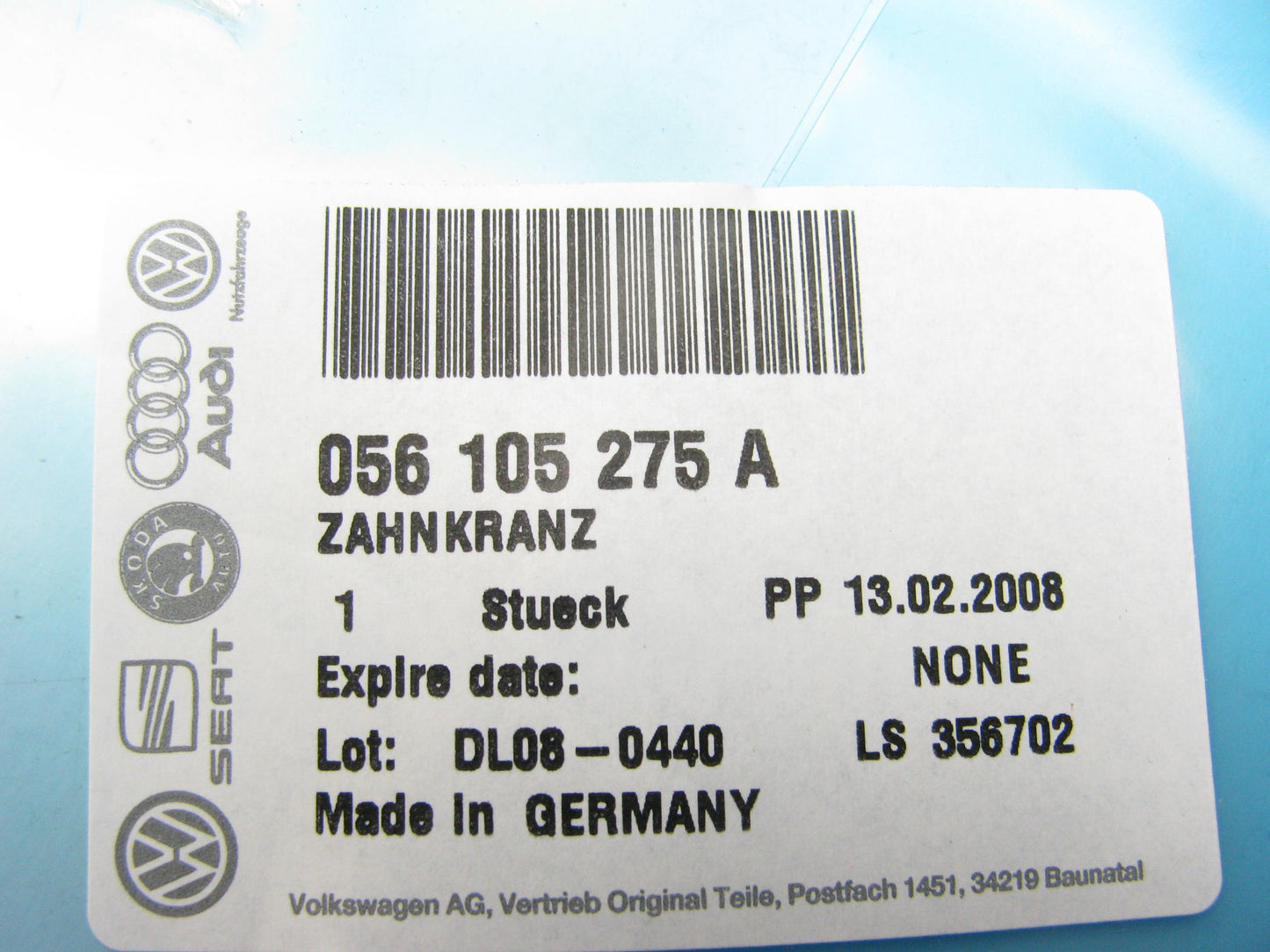 NEW OEM Clutch Flywheel Starter Ring Gear 056105275A For Various VW/ Audi