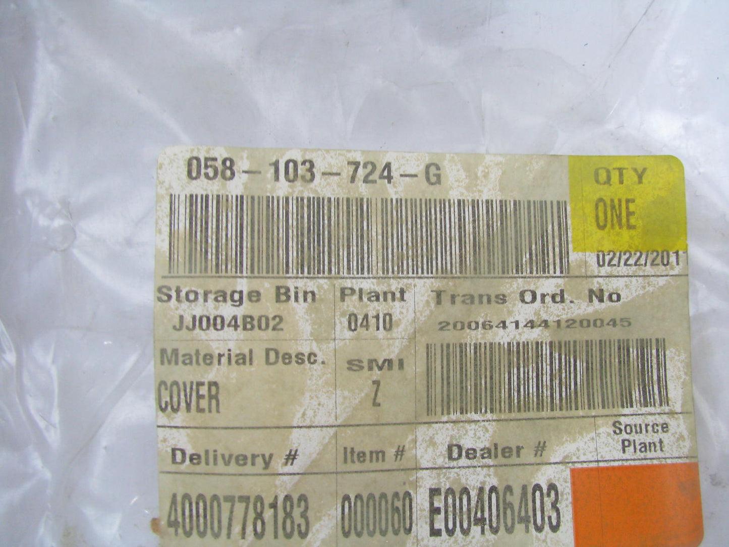 NEW GENUINE Vw Audi 058103724G Engine Cover OEM For 1998 Passat 1.8L 20V Turbo