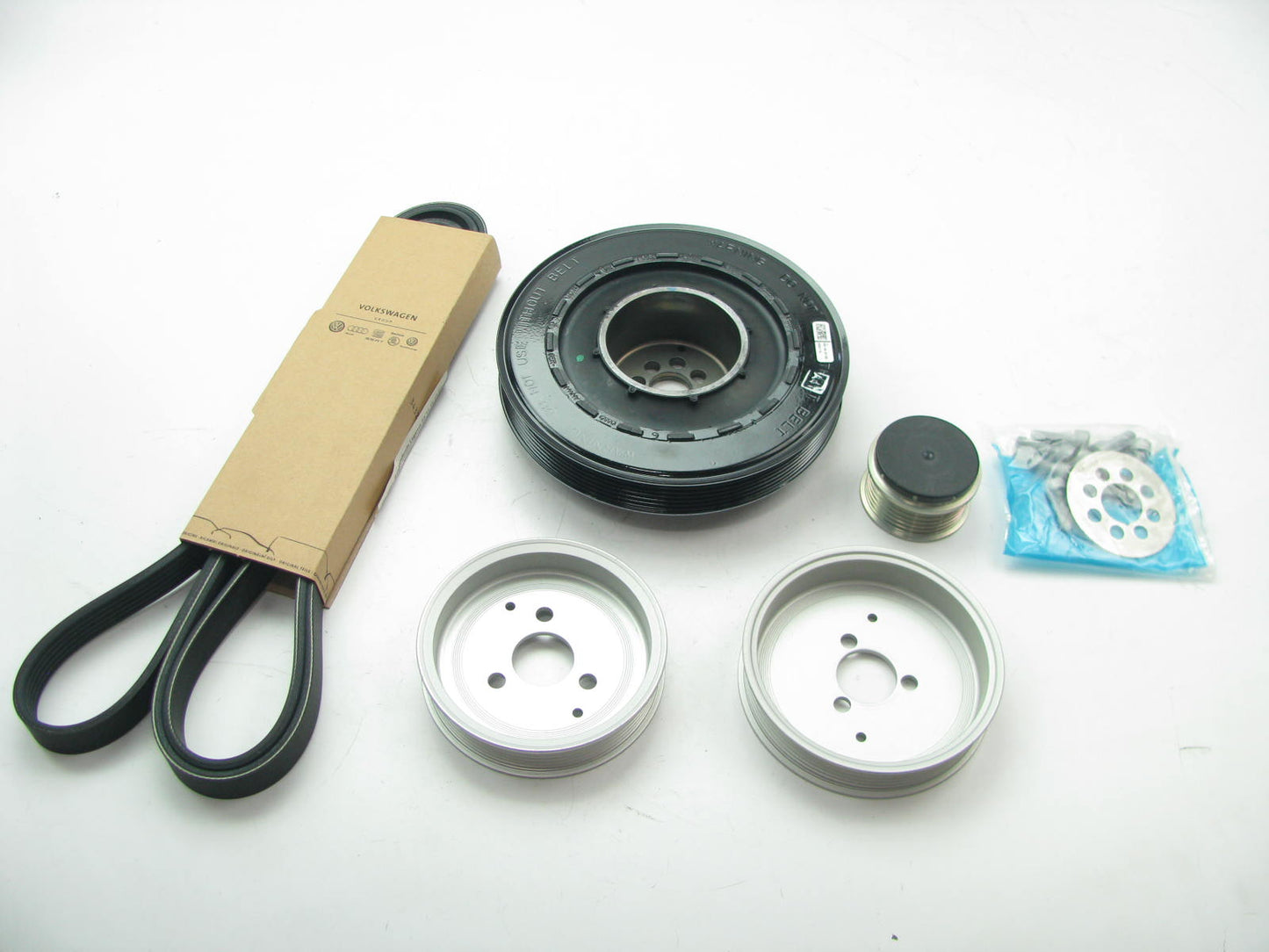 New Genuine OEM 059-998-037 Pulley And Serpentine Belt Kit For 2009-2013 Audi Q7