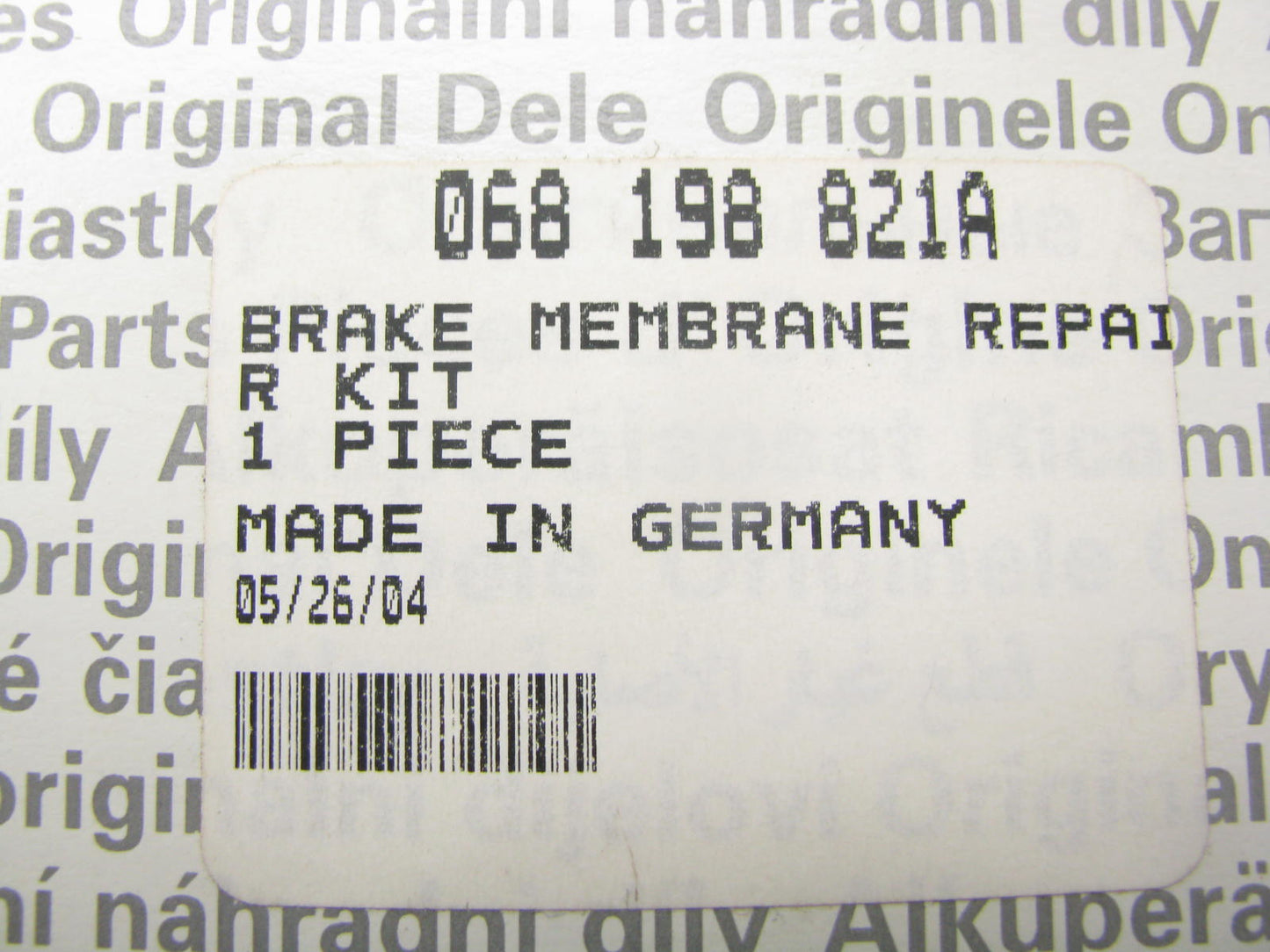 NEW - OEM VW Audi 068198821A Power Brake Vacuum Pump Repair Kit