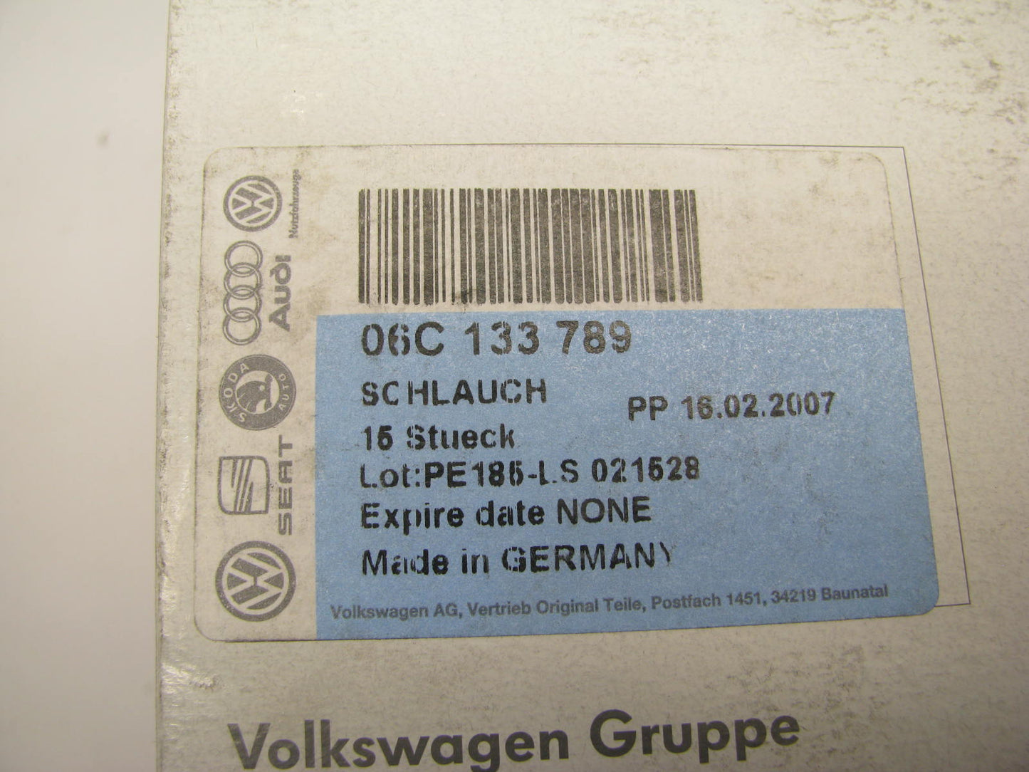 NEW - OEM VW Audi 06C133789 Vacuum Hose
