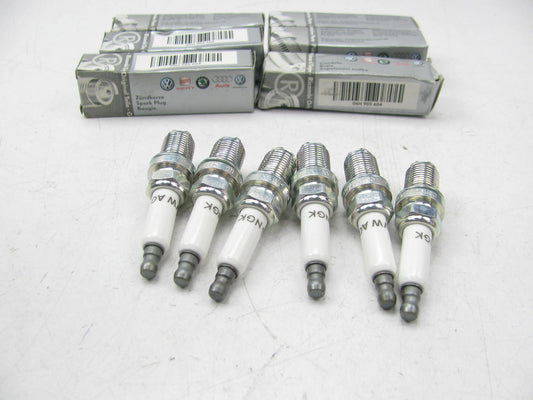 (6) OEM Vw Audi 06H905604 /BKR8EQUA Nickel 4-Electrode Spark Plugs