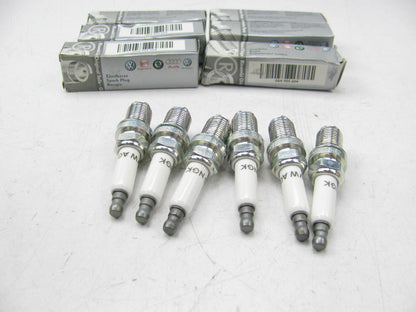 (6) NEW - OEM VW Audi 06H905604 / BKR8EQUA Nickel 4-Electrode Spark Plugs