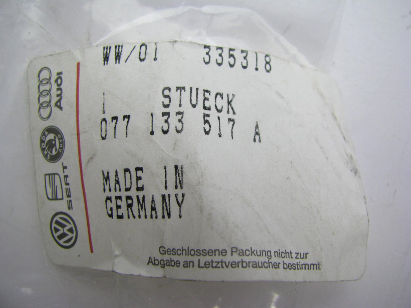 New Vapor Canister Purge Valve Solenoid OEM Audi D11 V8 Quattro  077133517A