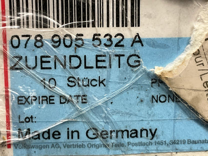 NEW - OEM 078905532A Ignition Spark Plug Wire Set - 1992-1998 Audi 2.8L V6
