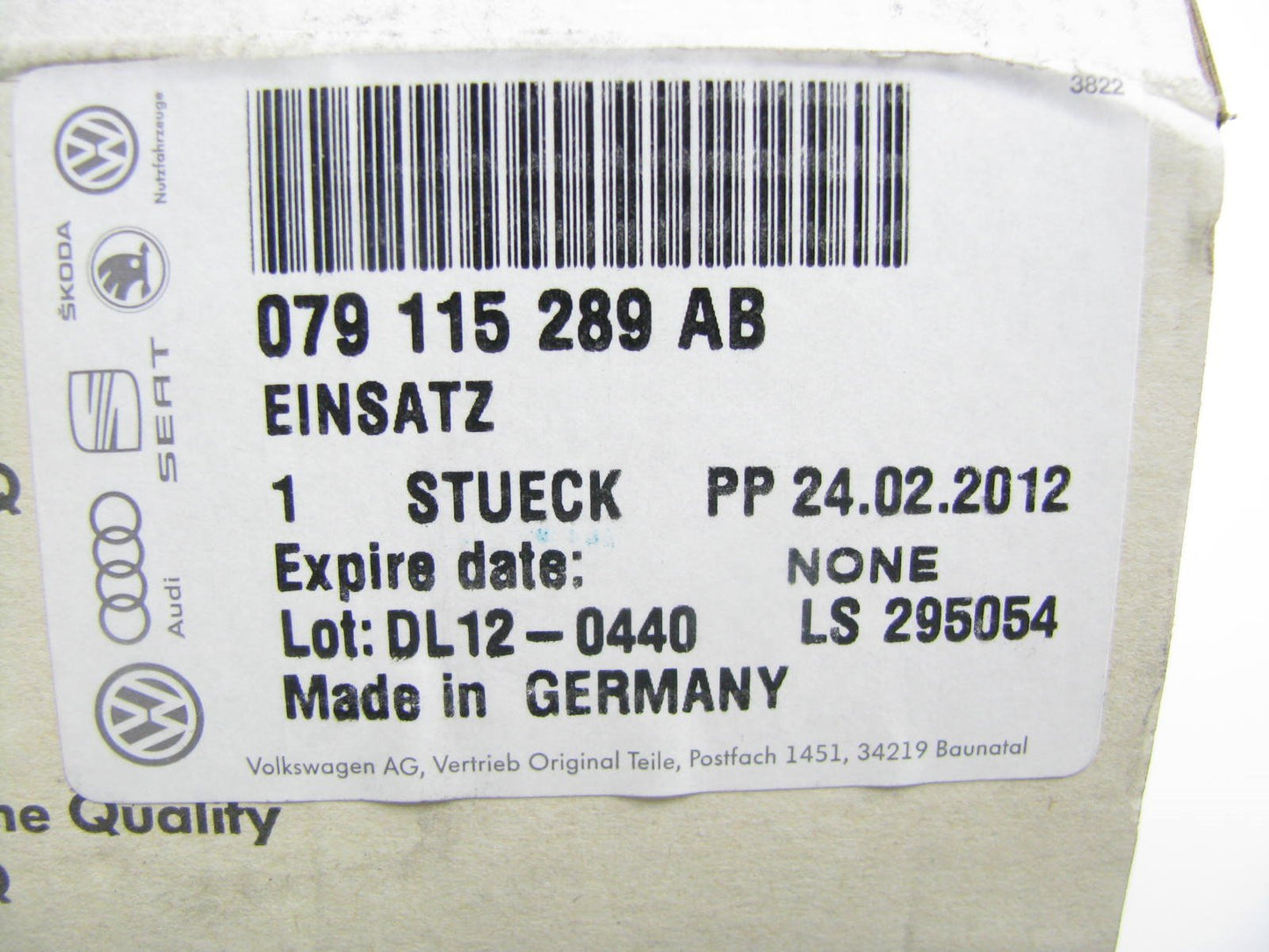 NEW GENUINE Engine Oil Pan Baffle 4.0L V8 OEM Audi 079115289AB