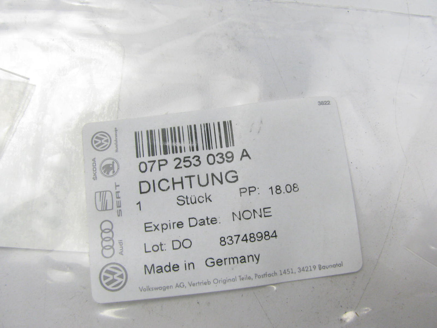 NEW GENUINE OEM Vw Audi Exhaust Manifold Gasket 2012-16 Audi A8 Quattro 6.3L W12
