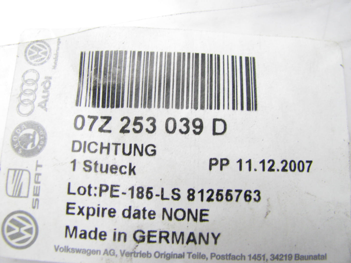 NEW GENUINE OEM Vw Audi 07Z253039D Exhaust Manifold Gasket 04-09 Touareg DIESEL