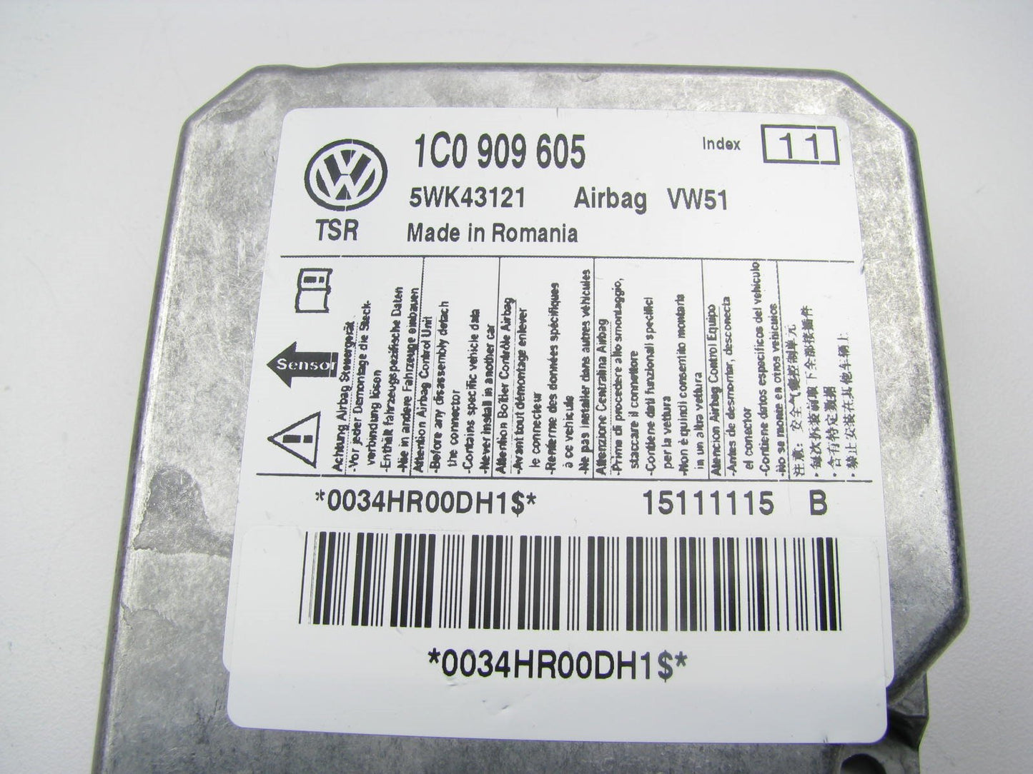 New GENUINE OEM SRS Control Module Volkswagen 1C0909605006 1C0-909-605