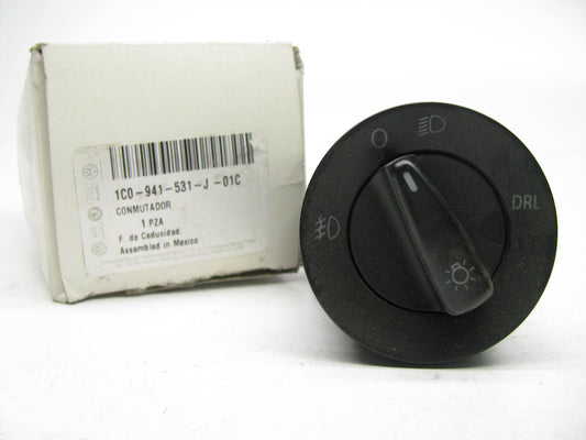 NEW - OEM VW Audi 1C0941531J01C Headlight Headlamp Switch W/ DRL & FOG