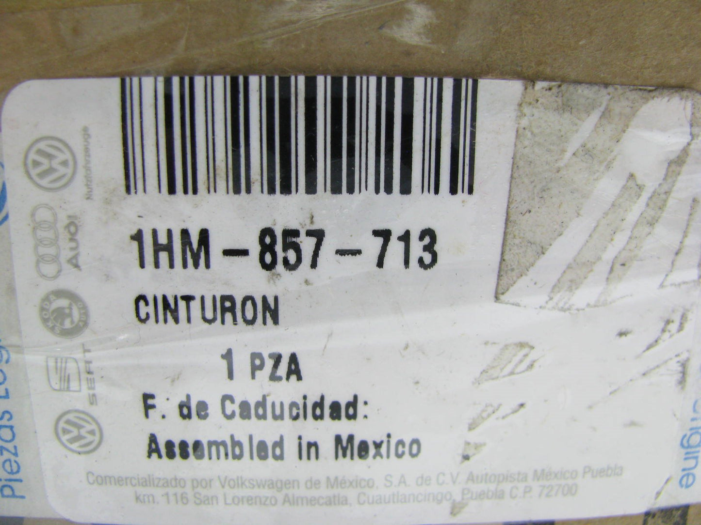 NEW - OEM 1HM857713 Rear Inner Seat Belt & Buckle - 93-99 VW Golf, Jetta