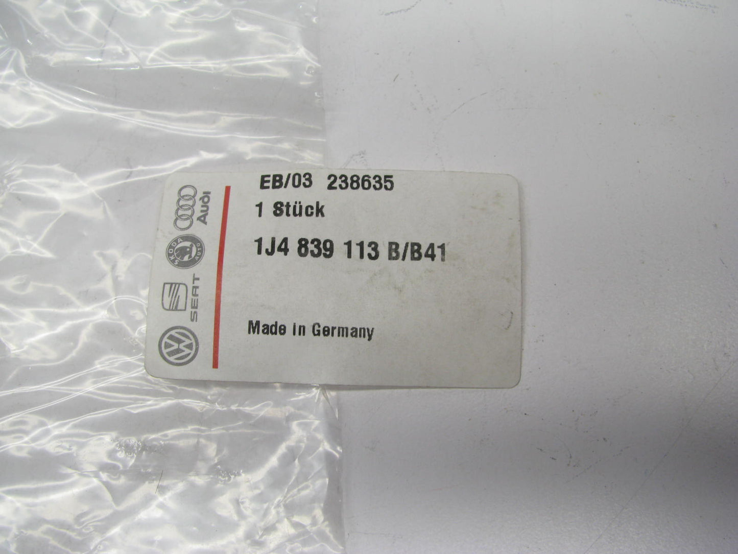 NEW - OEM 1J4839113B-B41 Rear Left Interior Door Handle W/ Tweeter 99-02 VW Golf