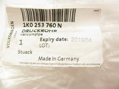NEW GENUINE Vw 1K0-253-760-N Vacuum Tube Line Pipe With Check Valve 07-11 Vw Eos