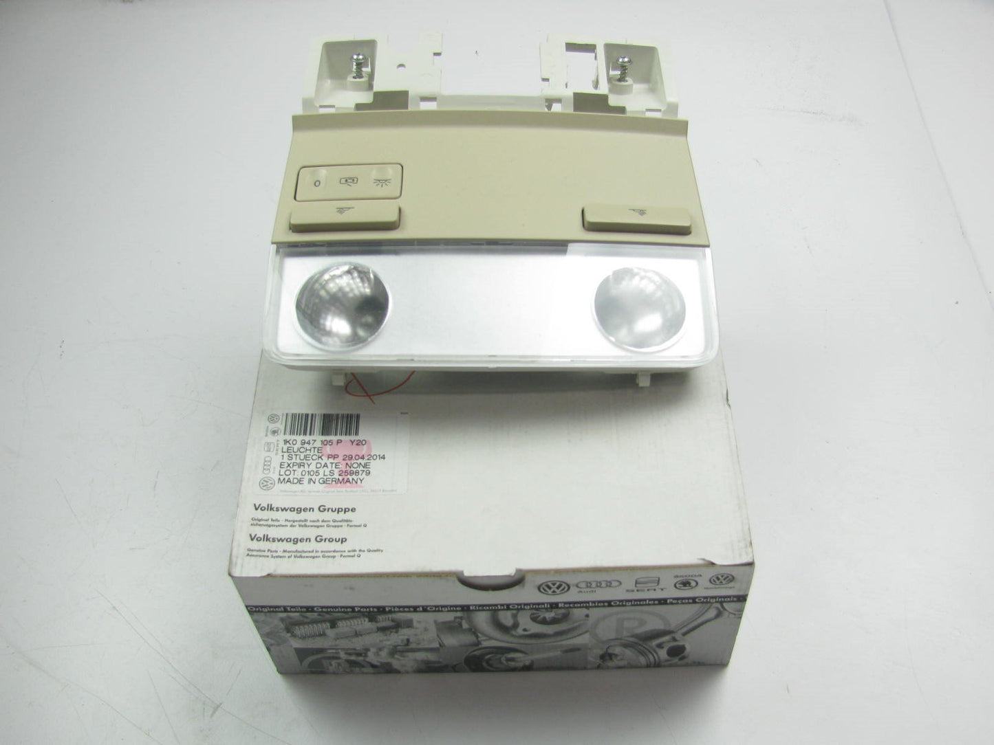 NEW - Genuine Front Reading Map Light Dome Lamp OEM For VW 1K0947105PY20