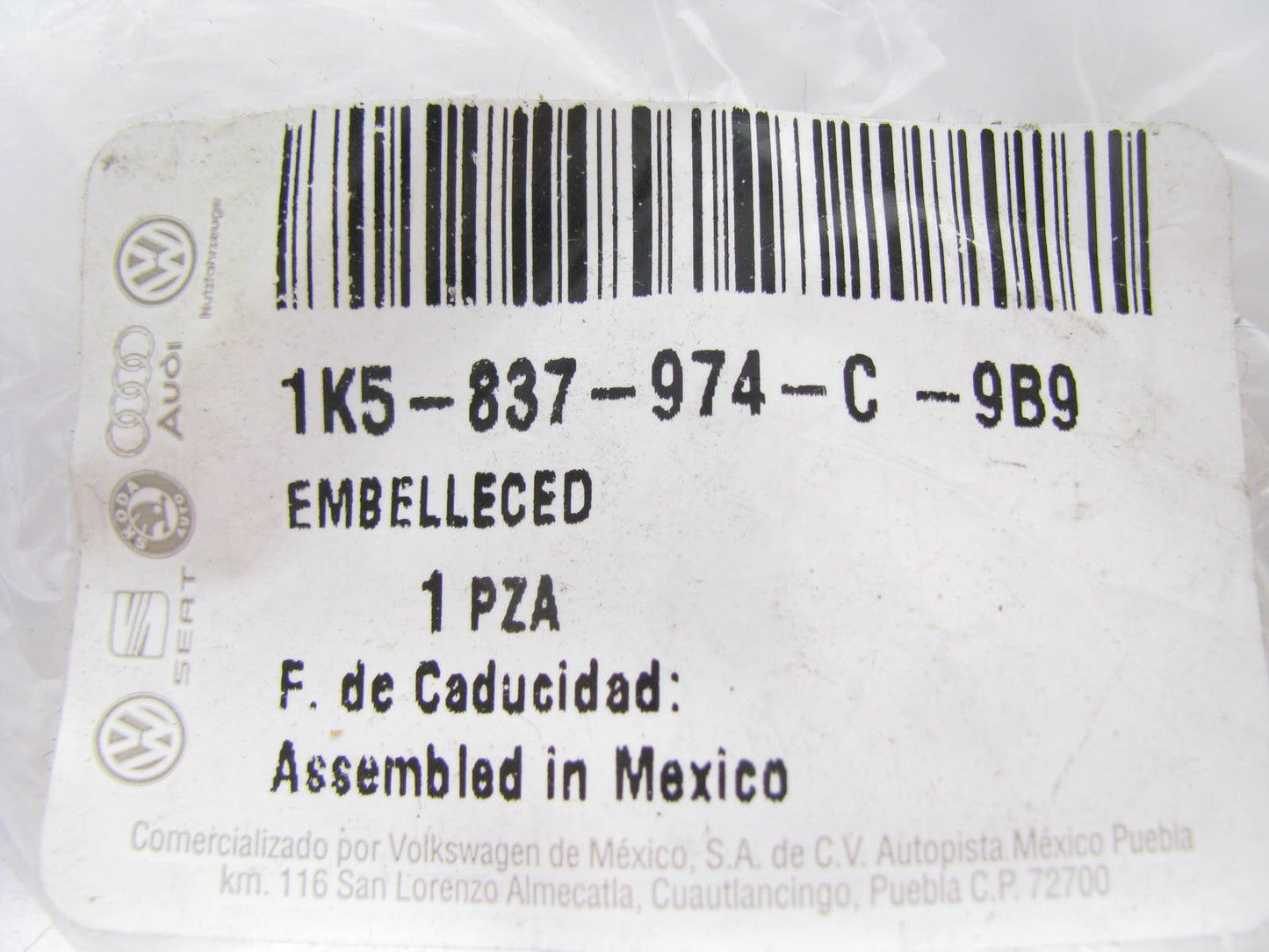 NEW - OEM Volkswagen Right Pillar Speaker 1K5-837-974-C-9B9 For 2006-2010 Jetta