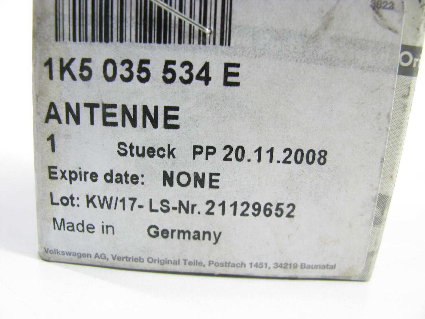 NEW - OEM VW Audi 1K5035534E Antenna 2005-2008 Jetta