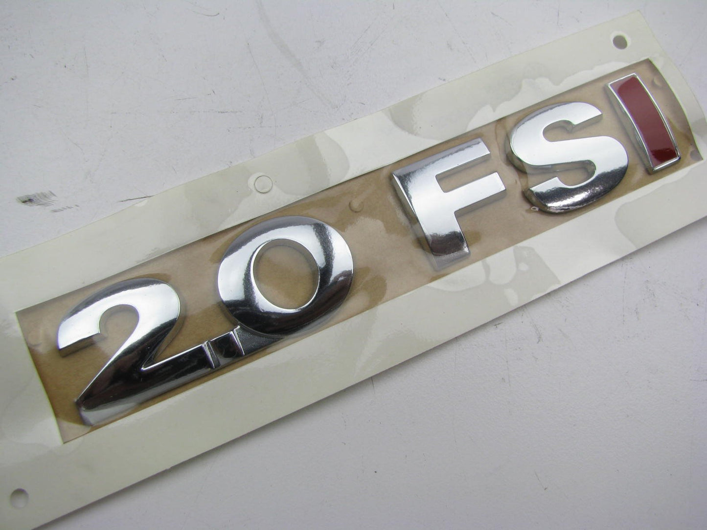 New ''2.0 FSI'' Chrome Red Namplate Badge Emblem OEM 07-11 Eos 1Q0853675AGQF