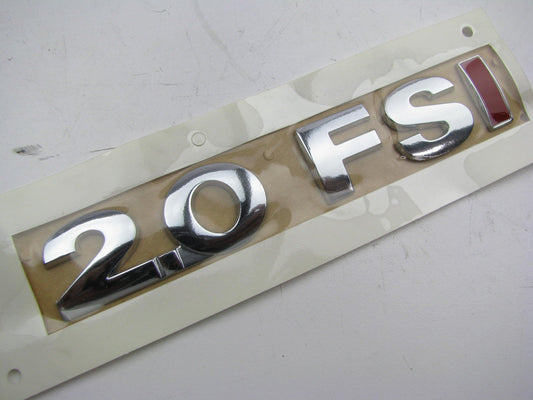 New ''2.0 FSI'' Chrome Red Namplate Badge Emblem OEM 07-11 Eos 1Q0853675AGQF