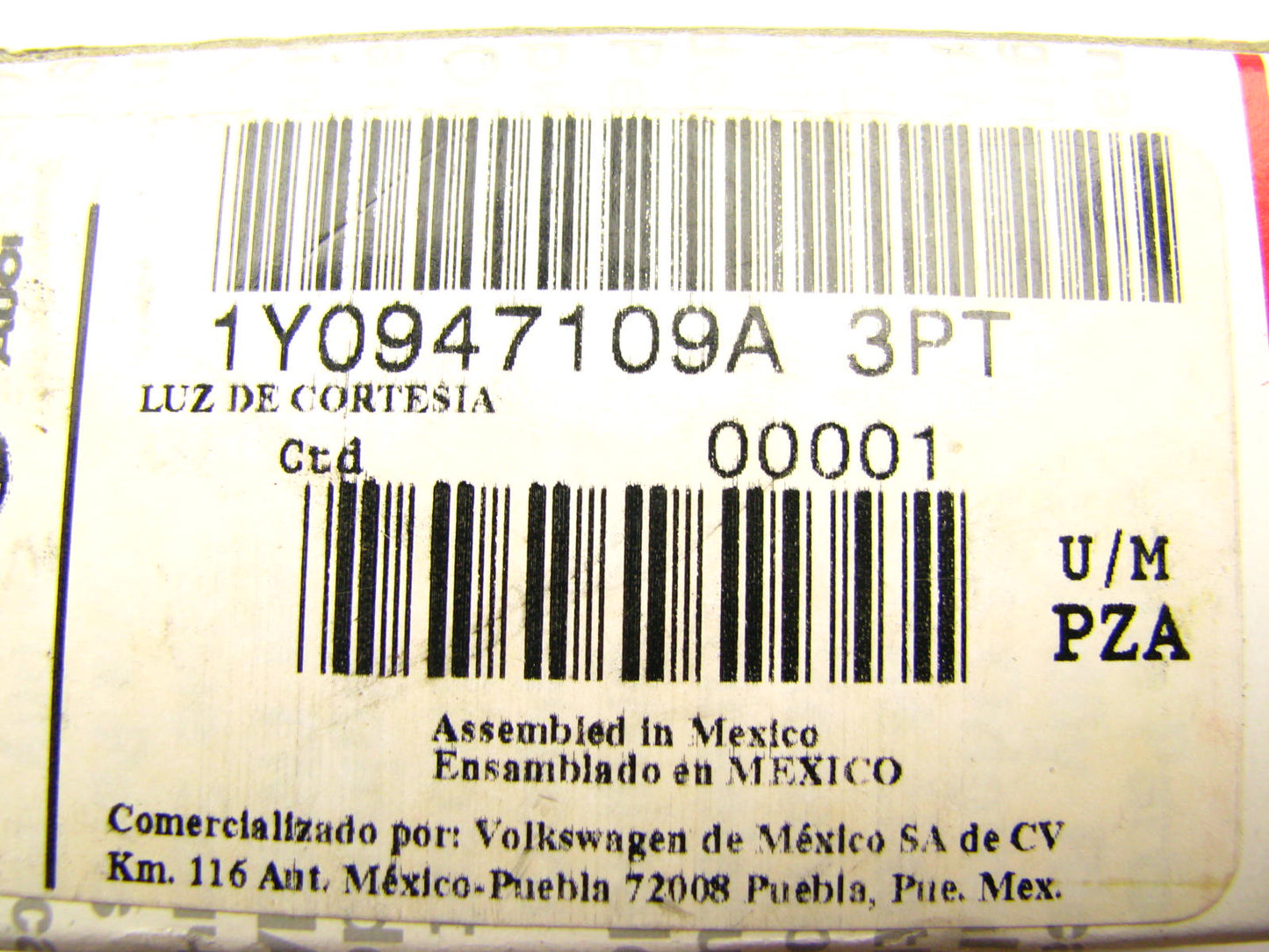 NEW GENUINE Interior Roof Visor Light Lamp OEM 03-10 Volkswagen Beetle