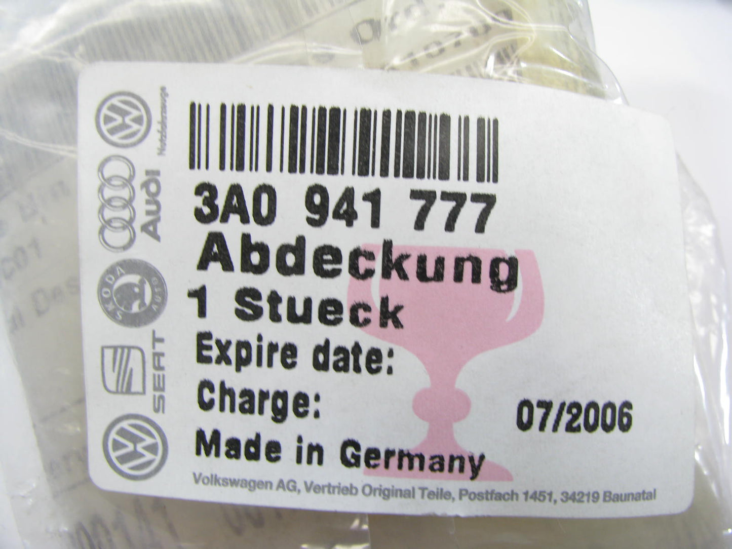 NEW OEM Vw Audi 3A0941777 FRONT LEFT Fog Light Lamp 1990-1996 VW Passat