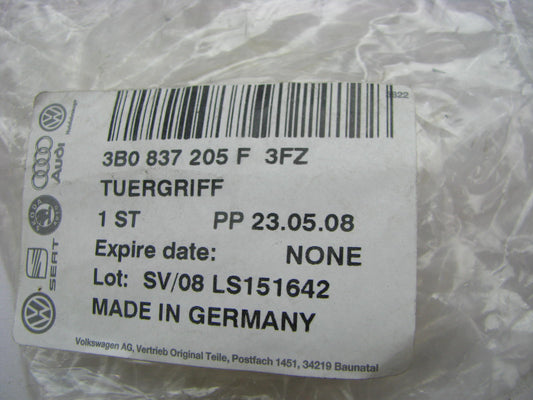 NEW - OEM VW Audi 3B0837205F3FZ Front Left Outside Door Handle