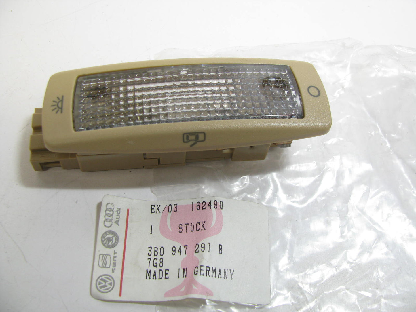 NEW GENUINE OEM VW Audi 3B0947291B Rear Dome Map Reading Lamp Beige