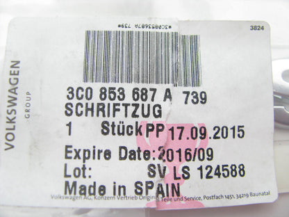 NEW - OEM VW Audi 3C0853687A739 Rear Emblem Nameplate For 1990-2012 Passat