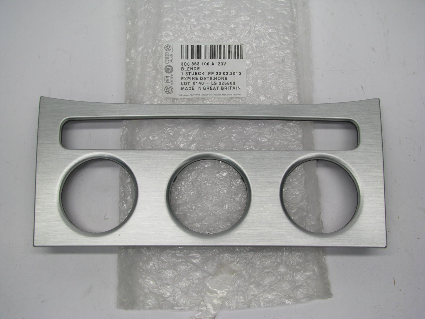 NEW OEM HVAC Panel Trim Brushed Aluminum 3C0863100A20V For 2006-2010 VW Passat