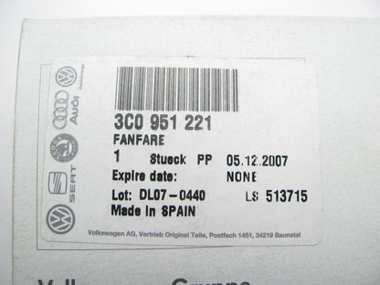 NEW GENUINE Low Pitch Horn OEM Vw Audi 3C0951221