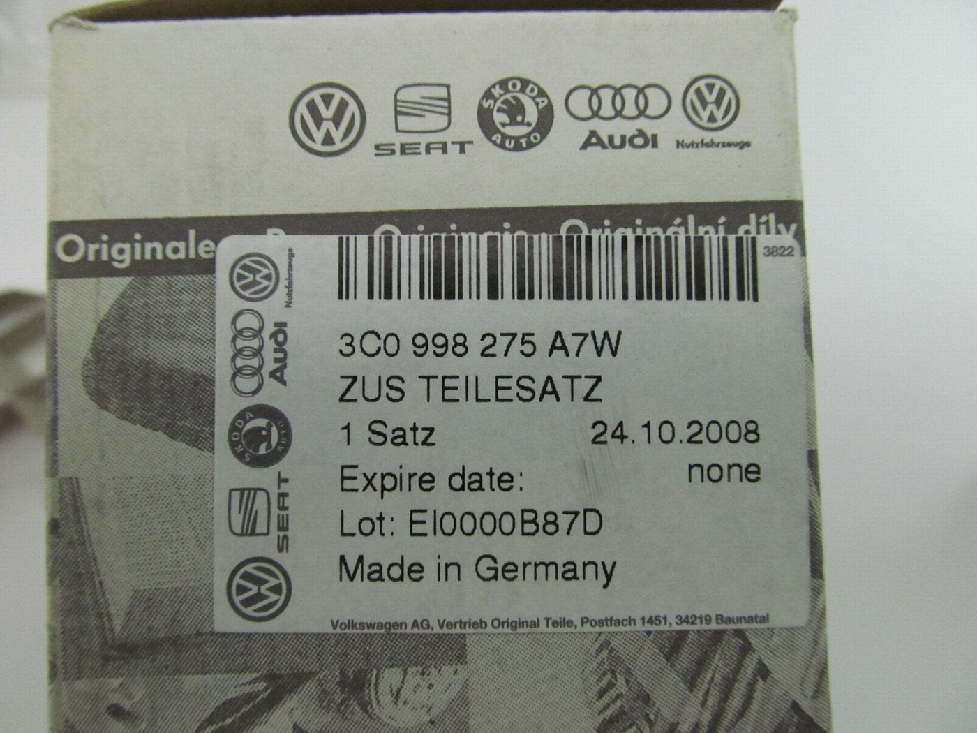NEW OEM VW Audi 3C0998275A7W Parking Sensor Kit (6) 3C0919275L (2) 3C0919275N