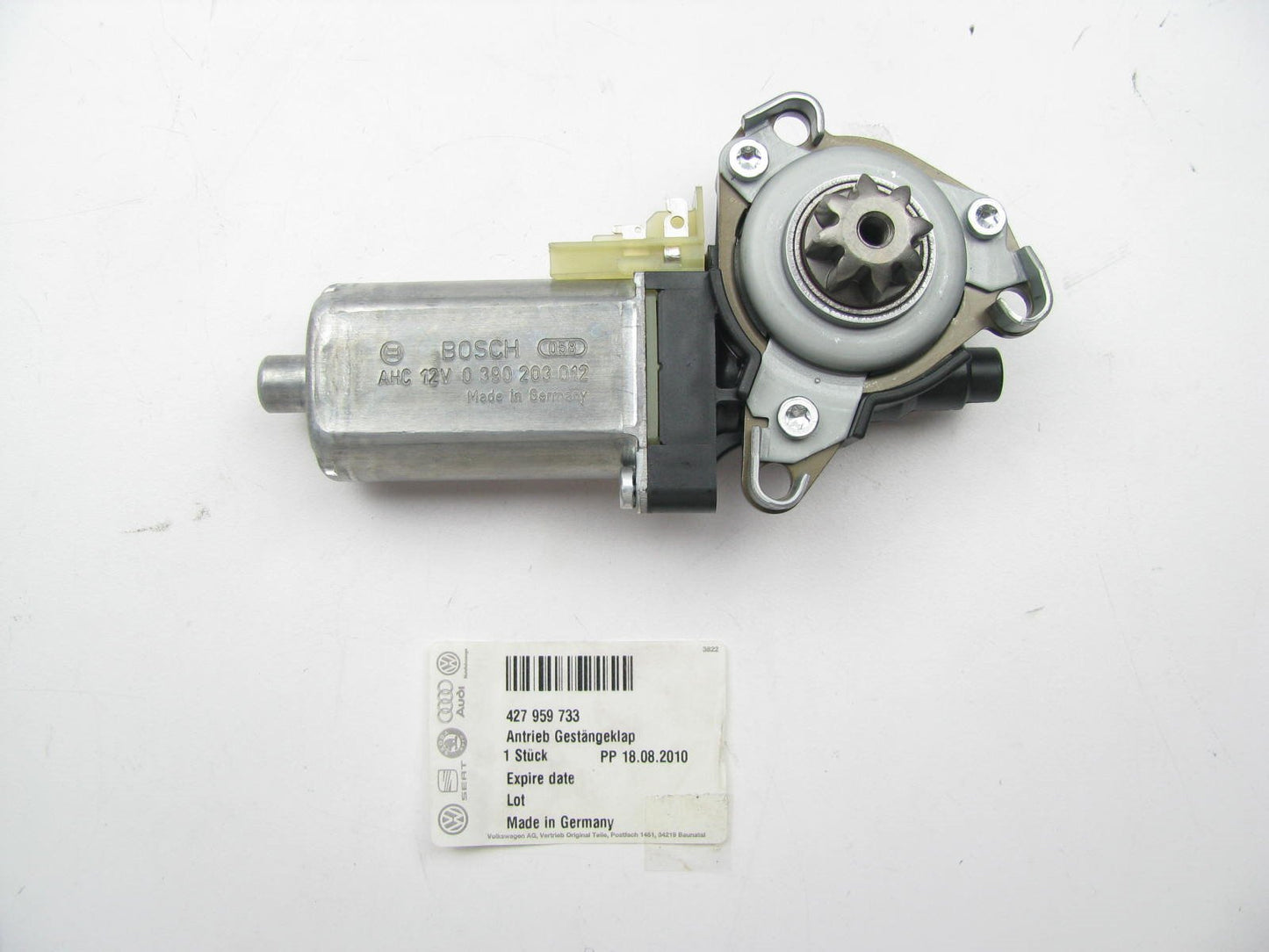 NEW - OEM Right Side Convertible Top Motor For 2014-15 Audi R8 427959733