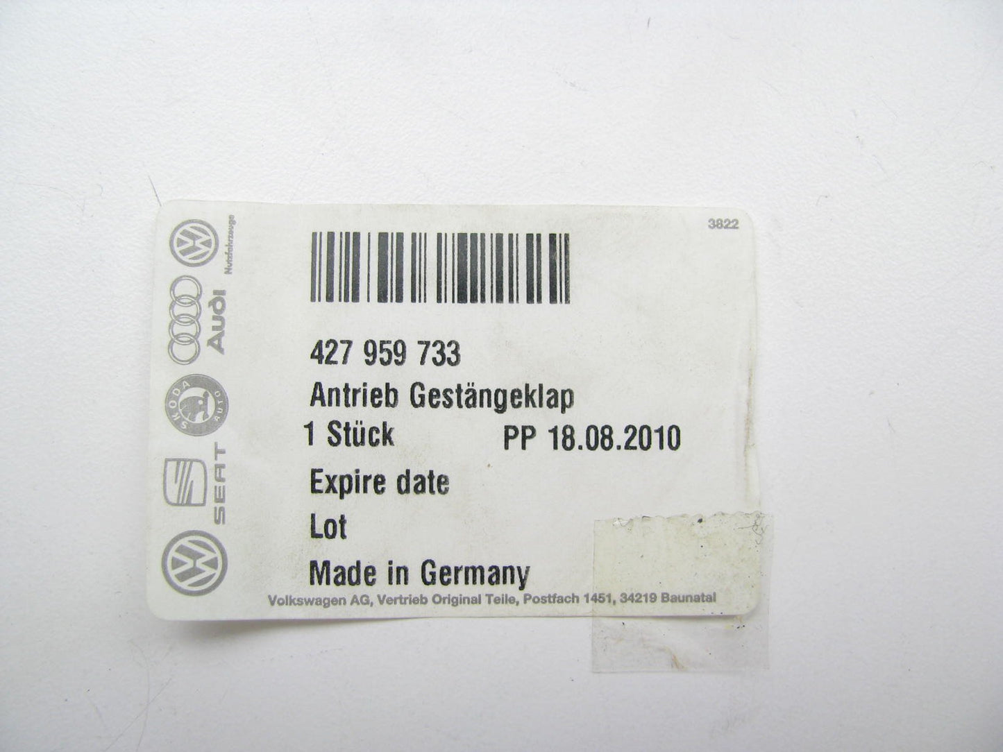 NEW - OEM Right Side Convertible Top Motor For 2014-15 Audi R8 427959733