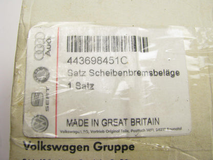NEW GENUINE OEM Audi 443698451C REAR Brake Pads