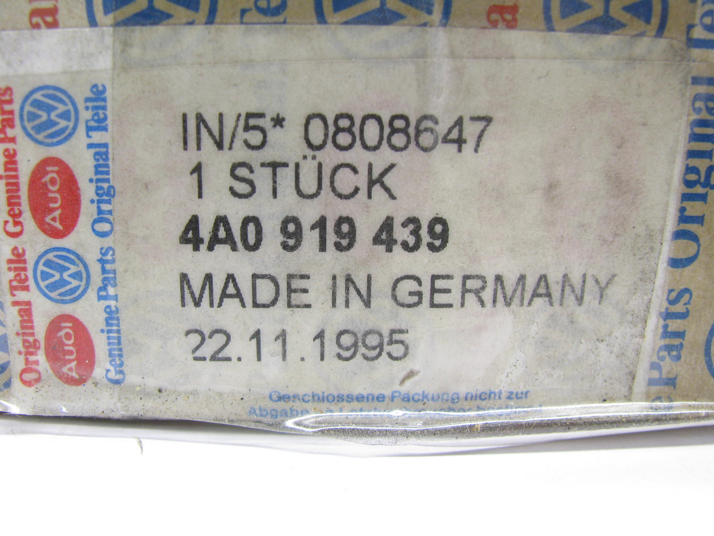 NOS - OEM VW Audi 4A0919439 Seat Belt Warning Gong And Warning Buzzer Relay