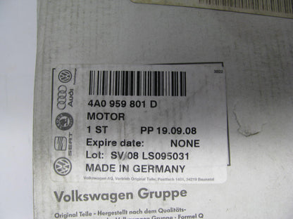 NEW VW Audi 4A0959801D FRONT LEFT Power Window Motor OEM For 96-98 Audi A6