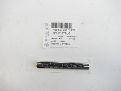 NEW - OEM Lift Tailgate *Quattro* Emblem Badge Nameplate For Audi 4B0853737D2ZZ