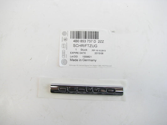 NEW - OEM Lift Tailgate *Quattro* Emblem Badge Nameplate For Audi 4B0853737D2ZZ